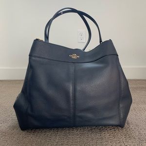 Coach Large Lexy Shoulder Bag in Dark Navy